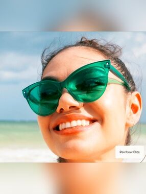 Rainbow OPTX Cat Eye - Renewal Green Sunglasses HTF